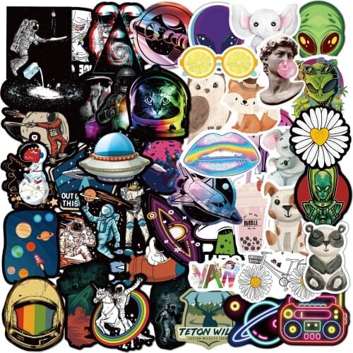 160 Pcs Vaporwave Stickers Outer Space Vsco Girl Sticker for Laptop Skateboard Luggage Phone Car Guitar Bicycle Helmet Kids Toy