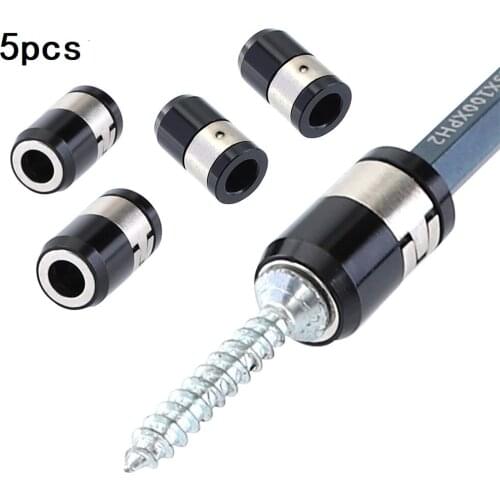 2/5PCS General Purpose 21mm Magnetizer Ring Screwdriver Bit Removable HRC60