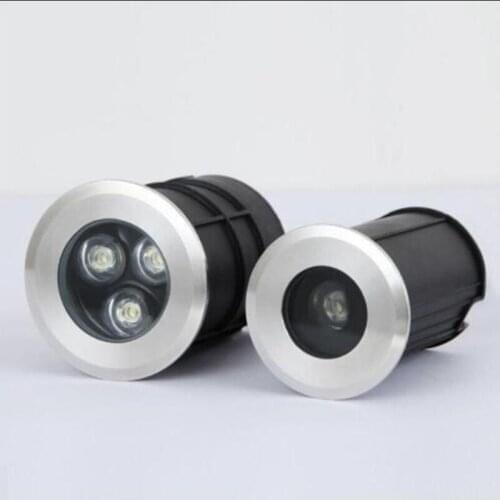 3x3W LED Underground Light 3W 9W Dimmable LED Inground Lights AC85-265V DC12V Floor Path Buried Yard Lamp Landscape Spotlight
