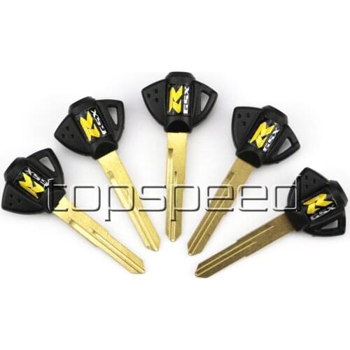 5 PCS Black Blank Key Uncut For Suzuki GSXR GSX-R 600 750 1000 Motorcycle