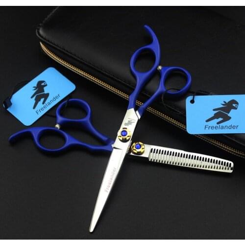 6.0 Inch hair cut Professional Barber Hair Scissors Japan 440c non-slip handle Hair Cutting Shears Hairdresser Thinning Tijeras