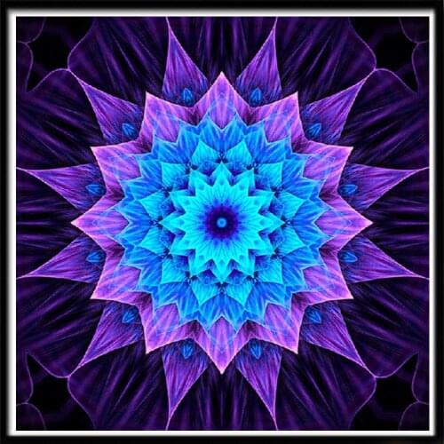 Abstract Flower DIY 11CT Embroidery Cross Stitch Kits Craft Needlework Set Cotton Thread Printed Canvas Home Dropshipping