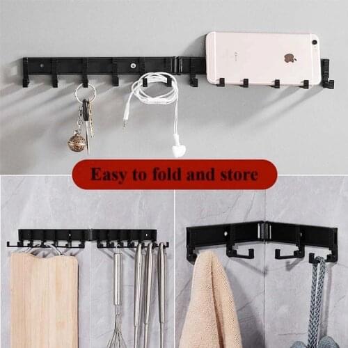 Aluminum Robe folding Hooks Wall Hang Mounted Towel Hook Painted Clothes Hook Bathroom Hardware