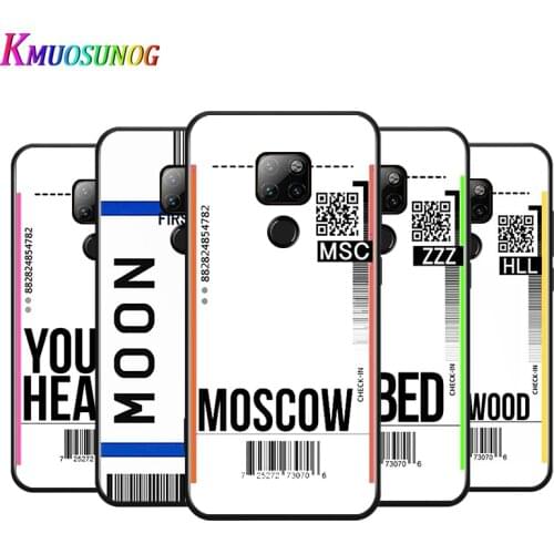 Air Ticket Travel for Huawei P Smart Z S Pro Plus 2021 2020 Nova 7i 7 6 SE 5i 5Pro 4E 4 3i 3e 3 2 2i Lite 2 Phone Case