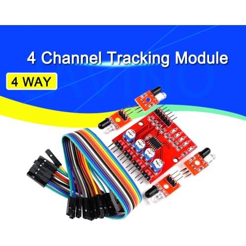 Four-Way infrared tracing / 4 Channel tracking Module / transmission line / obstacle avoidance / car / robot sensors
