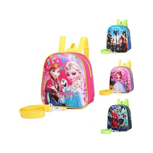 Disney childrens small backpack kindergarten anti-lost cartoon frozen Elsa Anna bag cute small bag mini travel backpack
