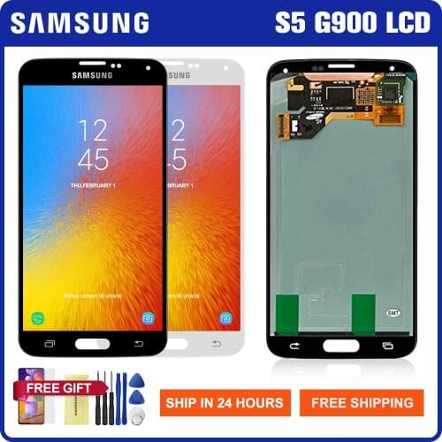 5.1'' Original Screen For Samsung Galaxy S5 Lcd Display Touch Screen Digitizer Assembly Parts For Samsung S5 G900 G9008 Lcds
