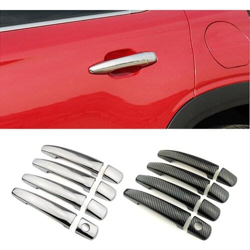 For Peugeot 308 MK1 407 2004-2011 Carbon Fiber Color Modify Refit Chrome Door Handle Cover Decoration Trim Protection Sticker