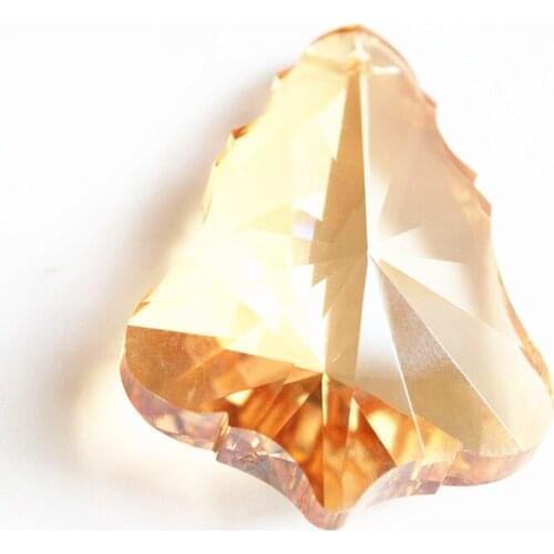 20pcs/lot 63mm Champange K9 Crystal Christmas Tree Shape Chandelier Pendants, Gorgeous Crystal Glass Prisms For Home Decoration