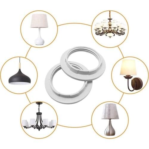 E27/E14 Lampshade Ring Adapter Black/White Light Shade Bulb Shade Collar Home Holder Lamp Accessories Adaptor Ring K1B3