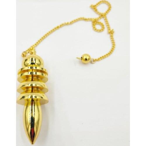 Pendulum pendant male Dowsing Healing Pyramid spiritual Reiki pendulums for dowsing Charms Chakra Amulet gold rose gold Copper