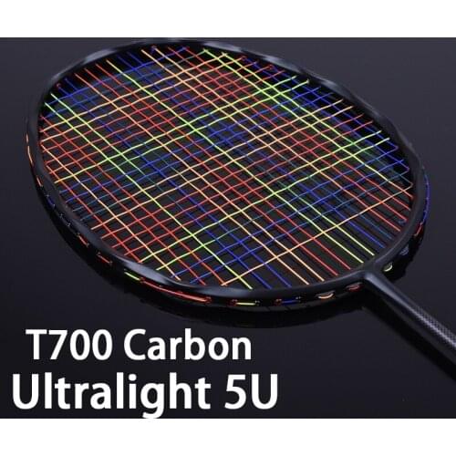 Professional Ultralight 5u Original Carbon Fiber Badminton Rackets Strings Sports Racquet Offensive Type Racket G5 32LBS Z Speed