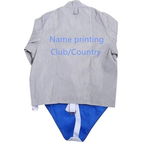 Sabre electric jacket, Sabre electric lame, sabre lame with name printing service, leaving message print info when order