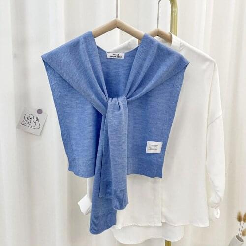 Summer Solid Color Stripe Hollow Out Wraps Soft Warm Knitted Shawl Female Outdoor Travel Casual Collar Neck Shoulder Pashmina