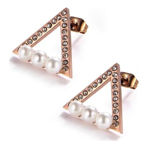 Triangle Earrings New Vintage Pearl Earrings Earclip Women 2021 Trend Set of Earrings Jewelry For Girls Gift
