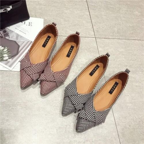 Fashion Flats for Women Shoes 2021 Spring Summer Boat Shoes Pointed Toe Casual Slip-on Shoes Elegant Ladies Footwear Plus Size