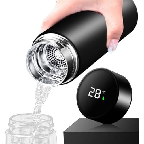 Smart 304 Stainless Steel Vacuum Water Cup Temperature Display Cup Business Gift Office Creative Mug