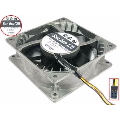 Sanyo Denki 9SG1248P1G03 DC 48V 1.00A 4-Wire 120x120x38mm Server Cooling Fan