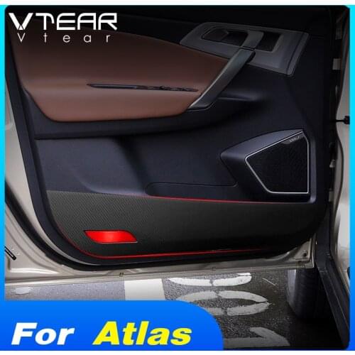 Vtear for Geely Atlas Emgrand NL-3 Proton X70 car anti kick sticker carbon fiber mat door anti scratch styling accessories auto