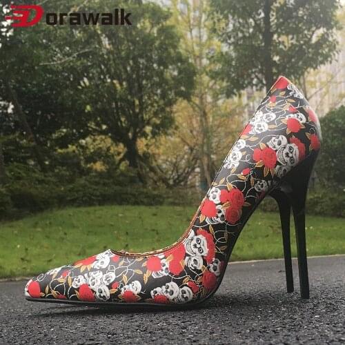 Women 13cm Extreme High Heels Plus Size 48 Unisex Shoes Pointed Sexy Thin Heel Stilettos Fetish SM Cross Dresser Gay Drag Queen