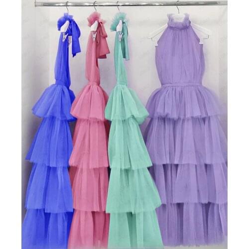 LO&LI Summer Dress Prom Gown Formal Dress Girl Puffy Tulle Cocktail Party Dresses High Low robe de soiree Beaded Sashes Custom