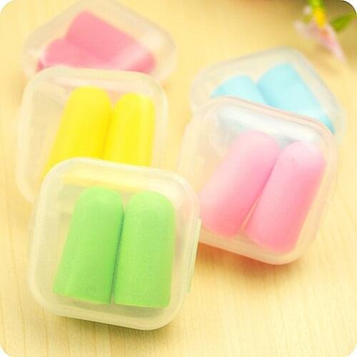 1 Pair Sleep Ear Plugs Candy-Color Soft Foam Noise Prevention Earplugs Swimming Earplug