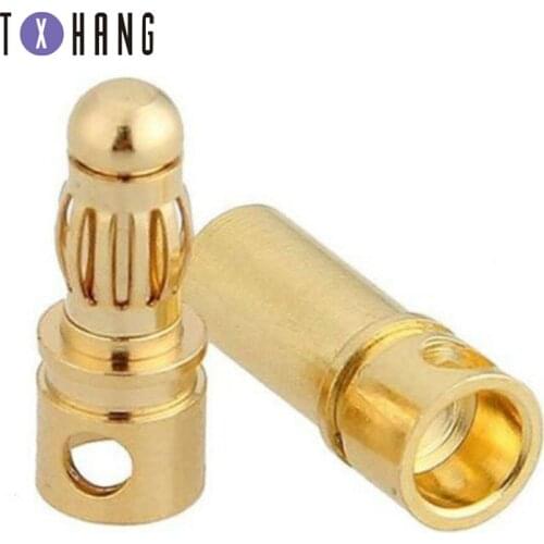 10Pairs(=20pcs/lot) 3.5mm Gold Plated Male Female Bullet Banana Connector Plug For ESC Battery Motor
