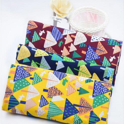 145x50cm Plain Cotton Christmas Tree Sewing Poplin Fabric DIY Childrens Wear Cloth Make Bedding Quilt Decoration Home