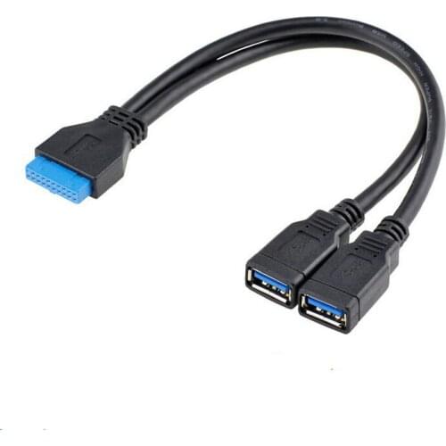 2 Port USB 3.0 A Female to 20 Pin Header Motherboard Cable Internal Connection usb3.0 to 20pin/19pin