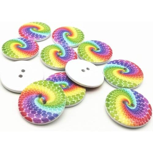 50pcs Pretty Peacock Flower Wood Buttons 30mm 2 Holes Round Sewing DIY Crafts Embellishments Scrapbooking Cardmaking