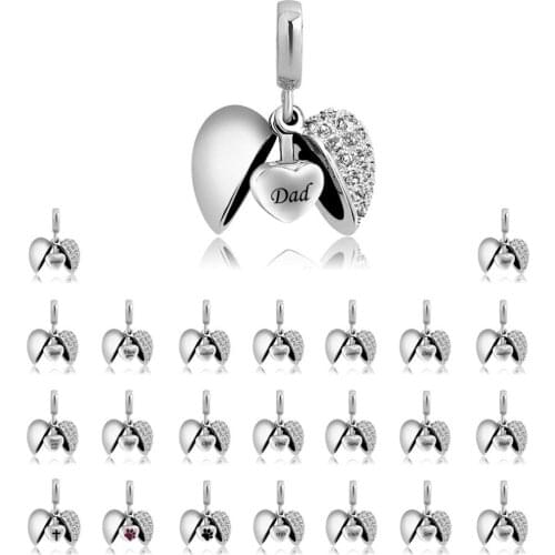 April Angel Wing Keepsake Necklace Heart Pendant Birthstone Cremation Ashes with Beautiful Elegant Memorial Jewelry dad &mom