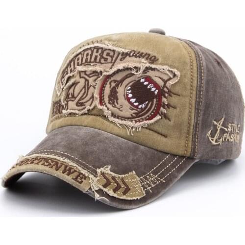 CNTANG Men Baseball Cap Cotton Fashion Shark Embroidery Casual Visor Hat For Women Snapback Brand Hip Hop Caps Unisex Gorras