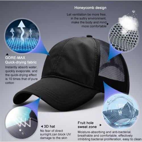 Unisex Lightweight Baseball Cap Casual Plain Mesh Caps Hats For Women Men Hip Hop Streetwear Breathable Hat Fashion
