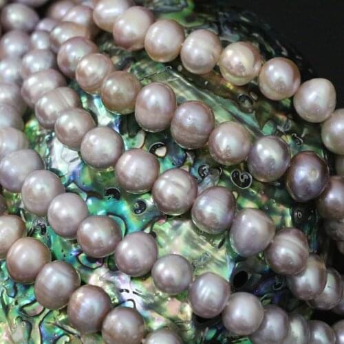 Natural Freshwater nearround pearl beads 9-10mm making for women birthdays party gifts elegant jewelry making 15inch B1402