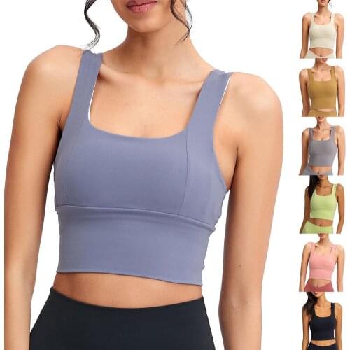 Women Sports Gathering Underwear Yoga Vest Fitness Bra Crop Top Summer Vests Type Sports Underwear Gathering Shockproof Bra