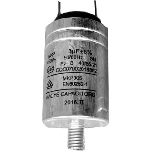 Dish washer Parts aluminum housing capacitor MKP-3UF 450VAC