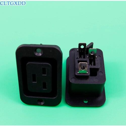 Cltgxdd SS-3B Travel Adaptor/Plug Converter in Black *CE Marked AC 250V 16A IEC 320 C19 Panel Mount Plug Connector Socket