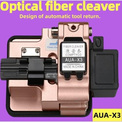 Comptyco AUA-X3 High Precision Fiber Cleaver With Waste Fiber Box,FTTH Fiber Optic Cold Connection Hot Melt Cable Cutter