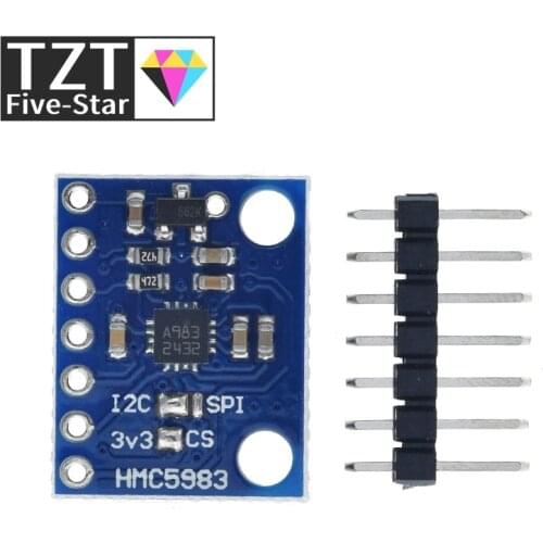 GY-282 HMC5983 Replace HMC5883L High-precision High-sensitivity Temperature Compensation Triaxial Compass IIC SPI Module