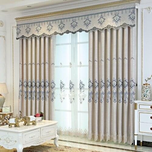 Chinese Modern Minimalist Curtains European Curtains Finished Custom Curtains for Living Dining Room Bedroom