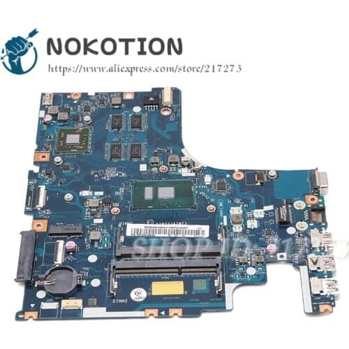 NOKOTION For Lenovo 500-15ISK Laptop Motherboard SR2EZ I7-6500U Radeon R7 M360 CPU AIWZ2 AIWZ3 LA-C851P 5B20K34642
