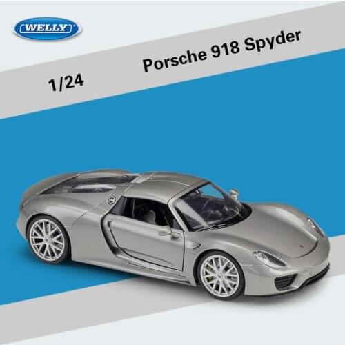 WELLY 1:24 Porsche 911GT3 RS/918 Spyder/911Turbo Sports Car Simulation Alloy Car Model Crafts Decoration Collection Toy Gift