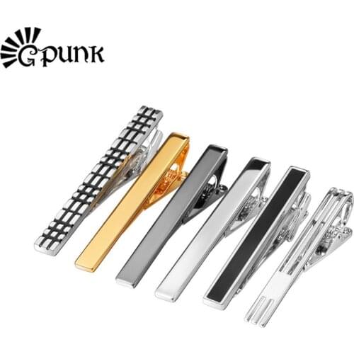 Men Tie Clip Set 6pcs Mixed Fashion Tie Bar Clasp Pin Business Necktie Clip Set fathers day gift