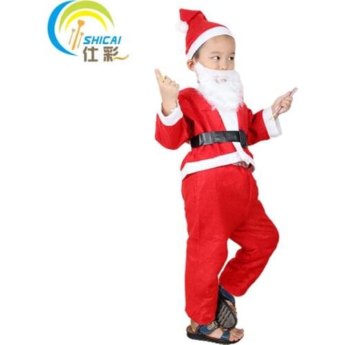2019 new fashion childrens Santa costume Christmas show dress men and women models costumes costume suits Free Shipping