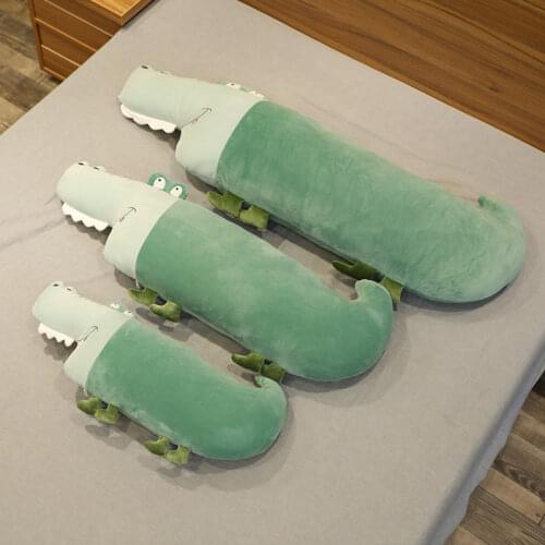 Crocodile Long Pillow Plush Toy Christmas Stuffed Animals Elastic Down Cotton Kids Doll Cute Gifts Sleeping Pillows Girlfriend