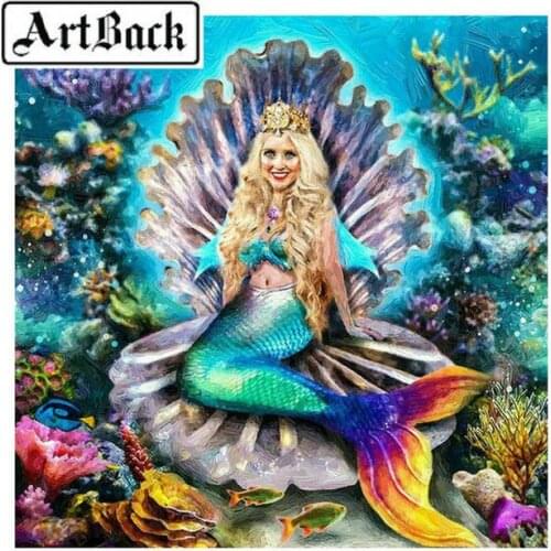 Full square / round drill 5d diy diamond painting mermaid 3d diamond embroidery rhinestone mosaic artwork home decor