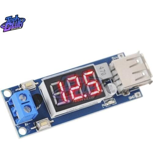 DC-DC Input 4.5V-40V Output 5V/2A Step Down Module Voltmeter 5V USB Charger Power Supply Digital LED Display Module
