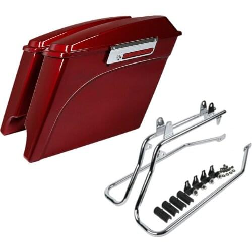 Motorcycle ABS 5" Stretched Saddlebags Conversion For Harley Softail Heritage Deluxe 1984-2016