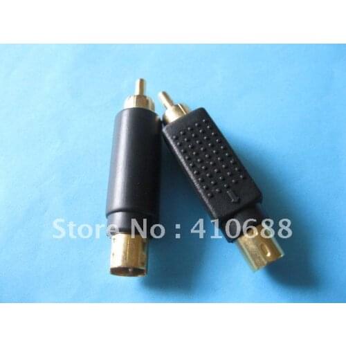 Converter RCA Male To Mini 4 pin DIN Plug S-Video Male Gold Head 50 pcs