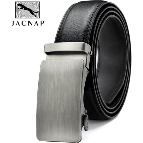 JACNAIP Men Belt Male Genuine Luxury Leather Belts High Quality Automatic Alloy Buckle Belt，New Arrived Men Belts мужские ремни